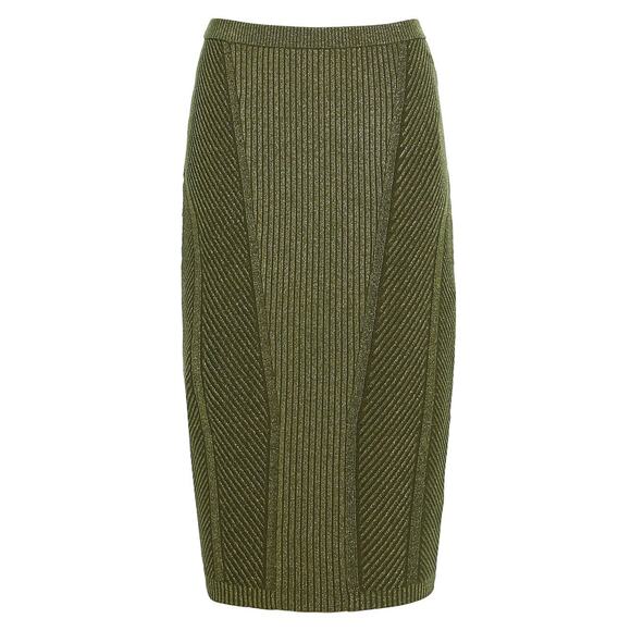 Retrofete 'Posie' Green Rayon Skirt Size S